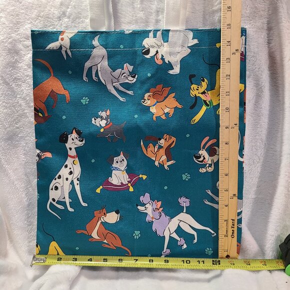 Disney Dogs Cloth Tote Bag 15” x 13.5” Bookish Grocery Dalmatian Pluto Tramp NEW - Picture 5 of 5
